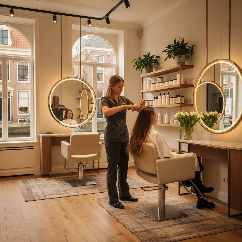 Interieur van Kapsalon Jacqueline in Montfoort — warm en professioneel